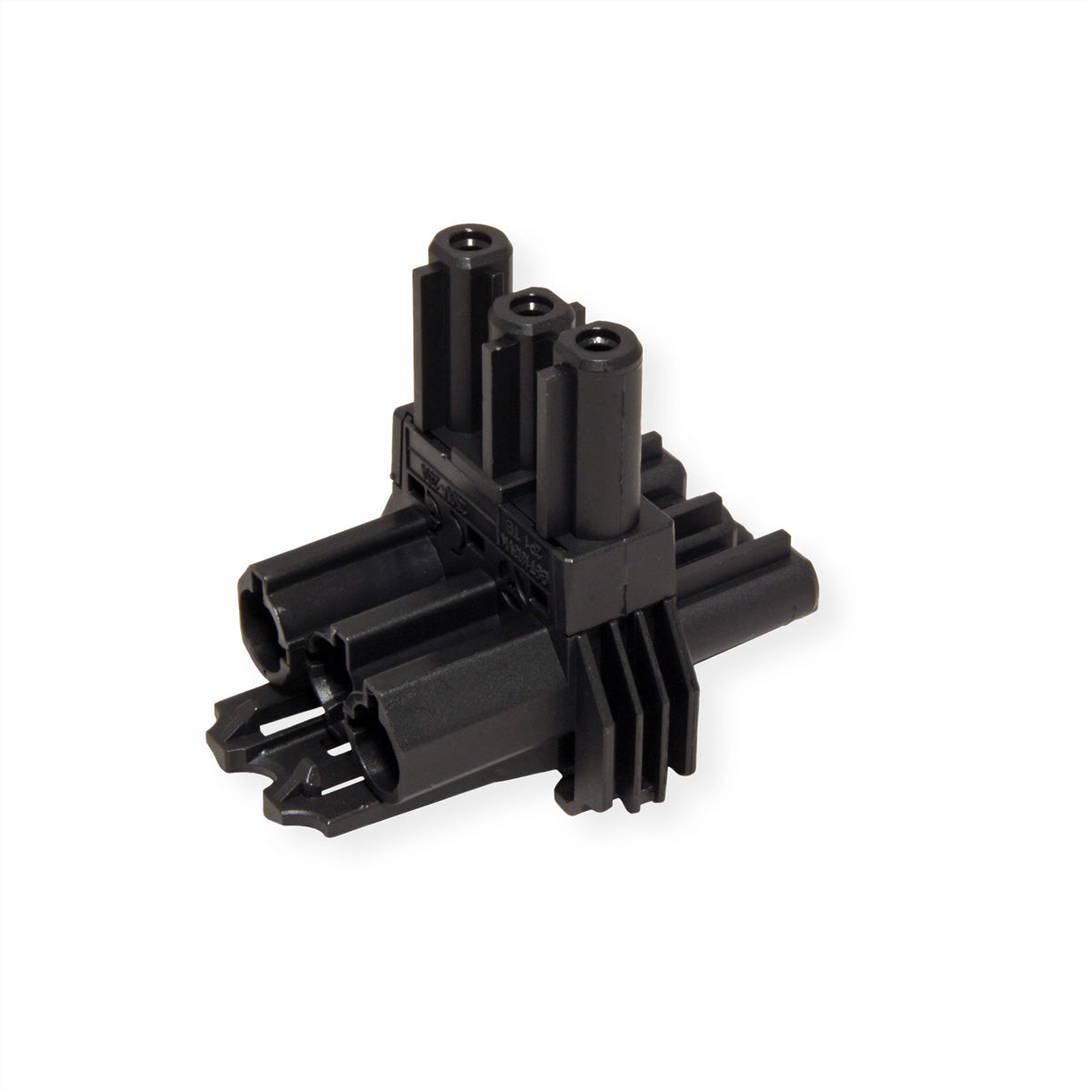 Bachmann Verteilerblock GST18, 1×GST18 In / 2×GST18 Out, abziehbar, Befestigung, 58×44×35 mm – schwarz