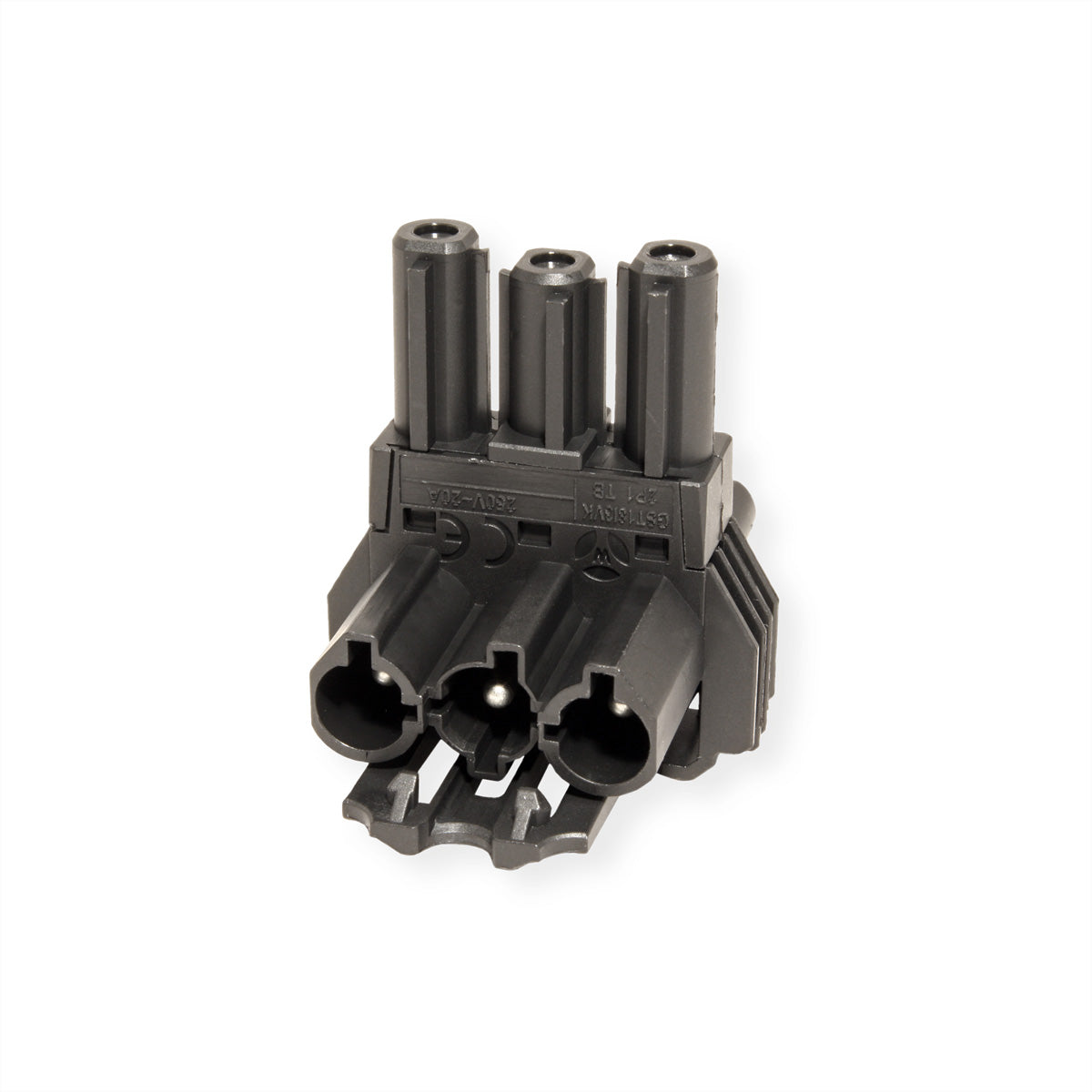 Bachmann Verteilerblock GST18, 1×GST18 In / 2×GST18 Out, abziehbar, Befestigung, 58×44×35 mm – schwarz