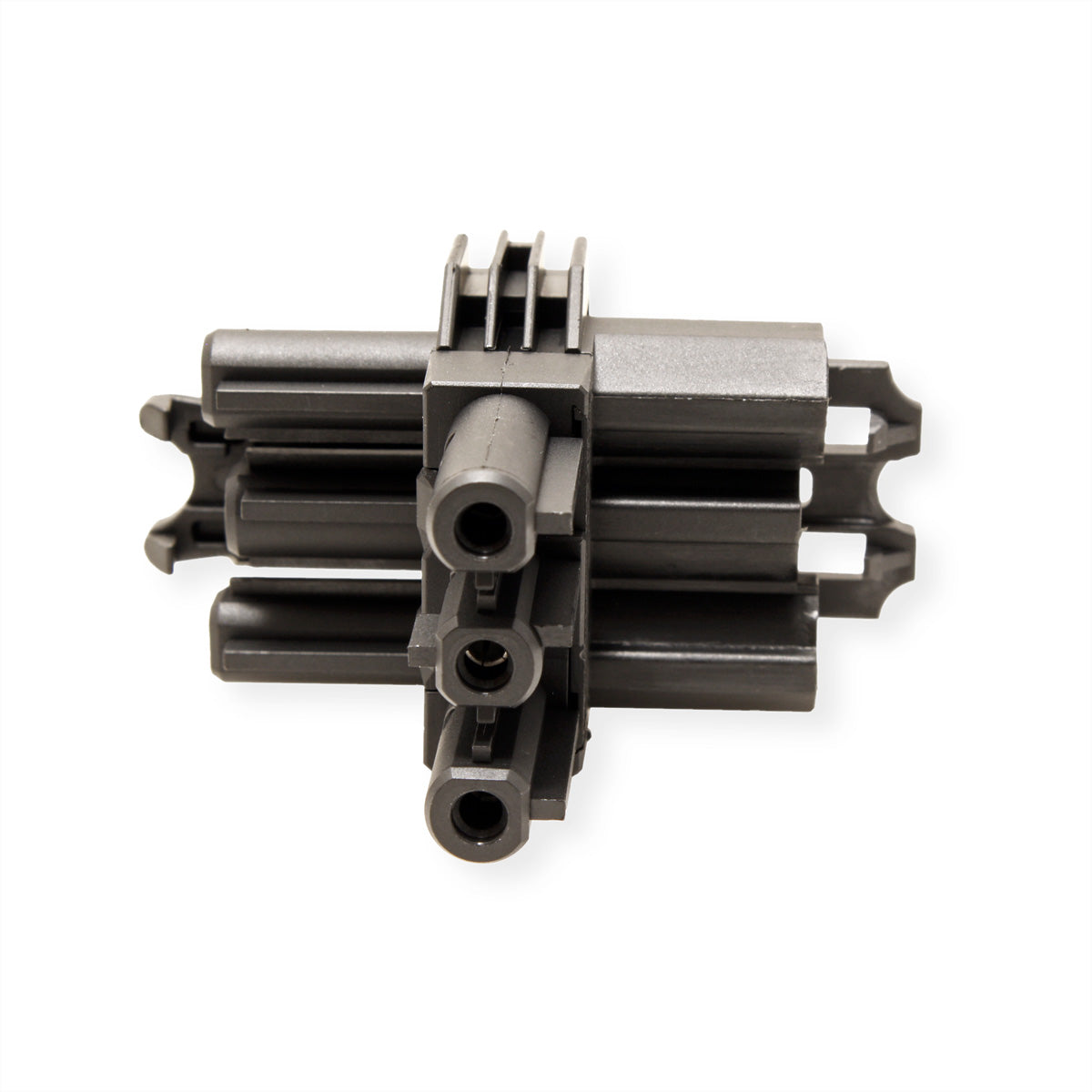 Bachmann Verteilerblock GST18, 1×GST18 In / 2×GST18 Out, abziehbar, Befestigung, 58×44×35 mm – schwarz
