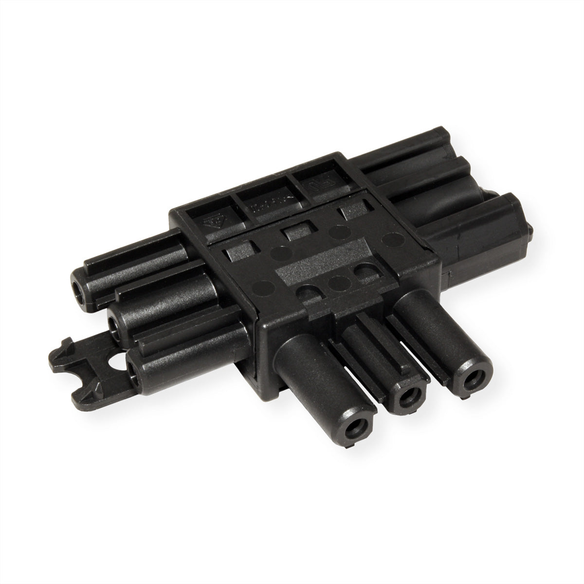 Bachmann Adapterkabel, 1×GST18i3 zu 2×GST18, 230 V 16 A, 80×48×16 mm – schwarz