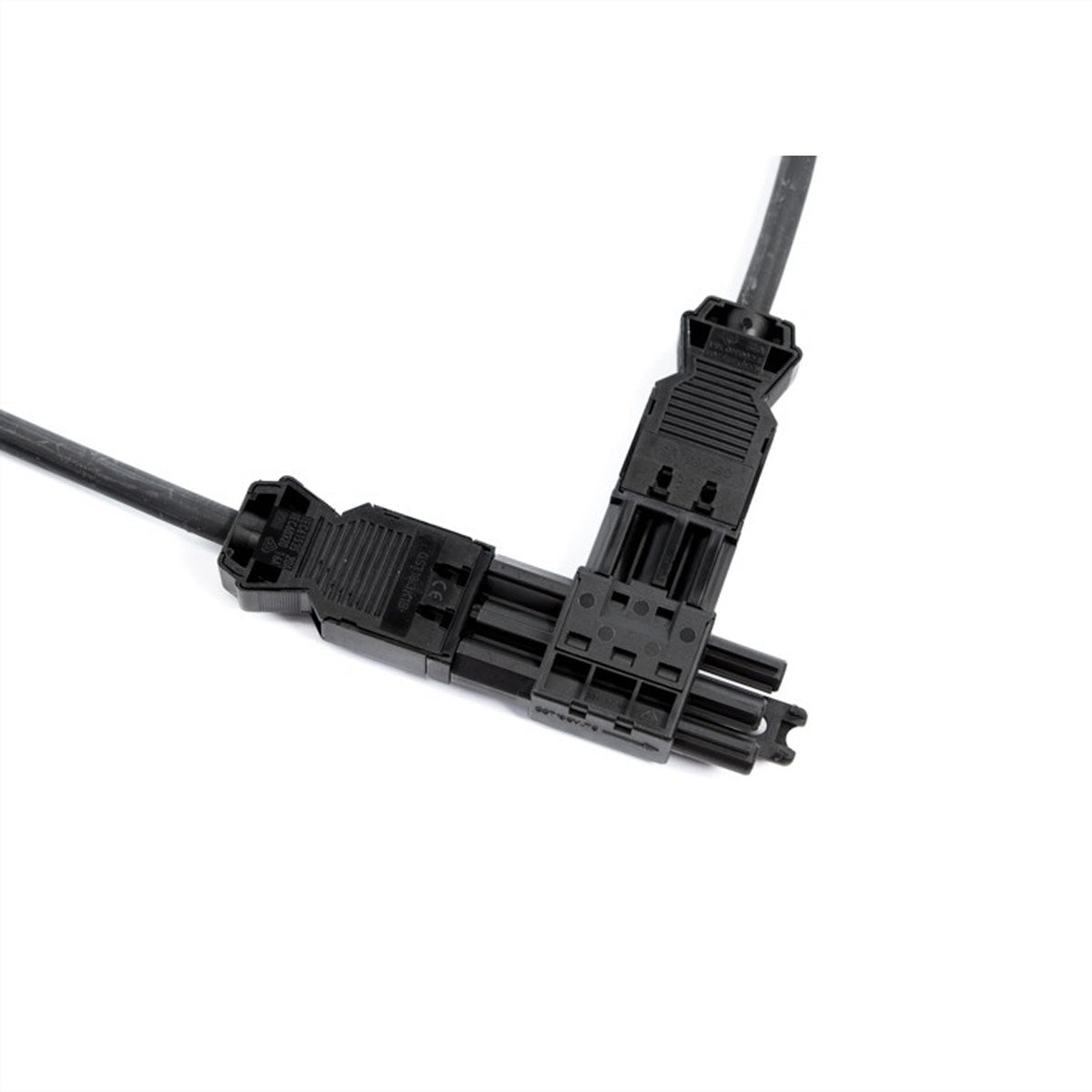 Bachmann Adapterkabel, 1×GST18i3 zu 2×GST18, 230 V 16 A, 80×48×16 mm – schwarz