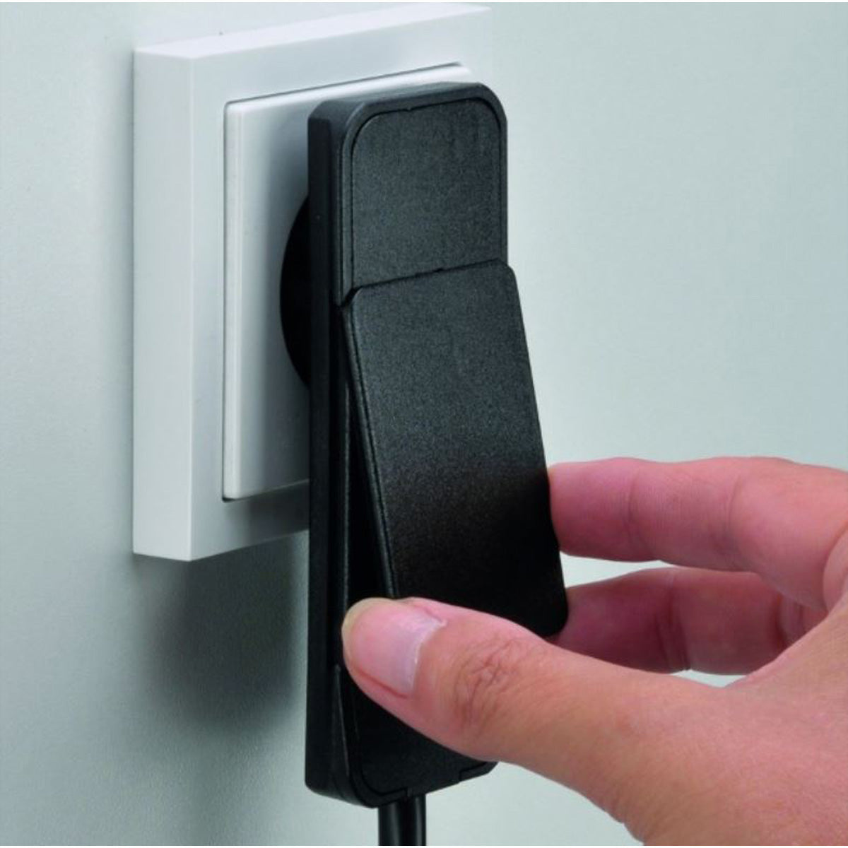 Bachmann Montagestecker, zur Selbstmontage, Schraubanschluss, VDE-zertifiziert, 140×100×40 mm – Schwarz