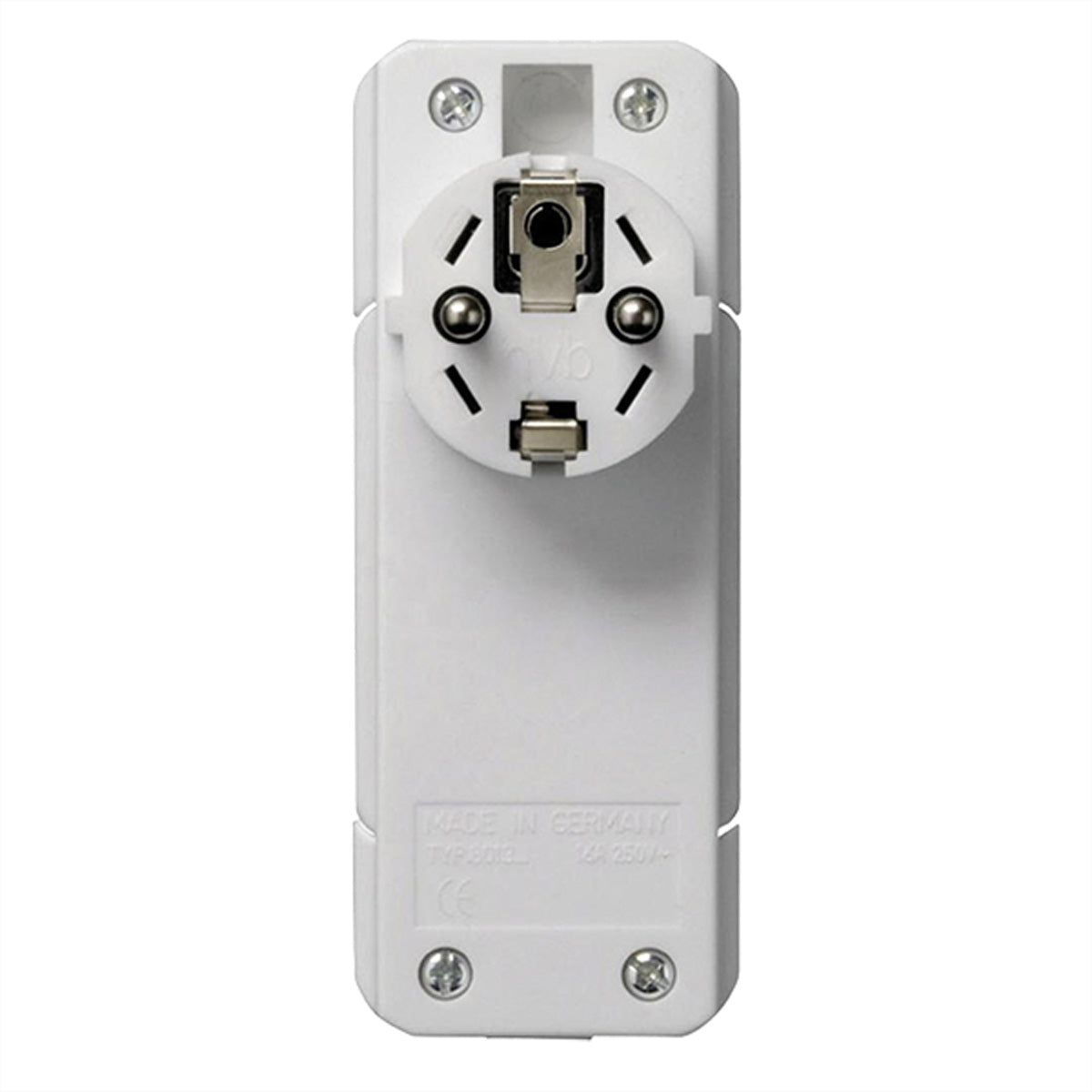 Bachmann Montagestecker, ultraflache Bauform, Schraubanschluss, zur Selbstmontage, 140×100×40 mm – weiss