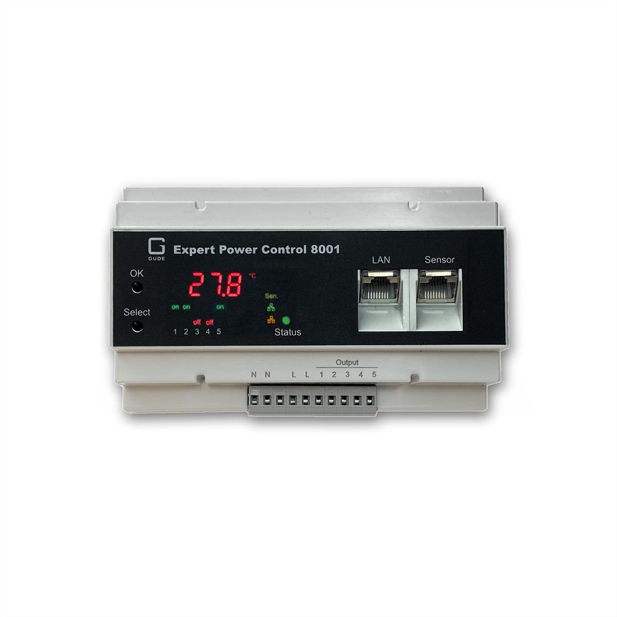 Gude DI/O-Modul (Ethernet) – 230 V, 5× Relais, Hutschiene – Mehrfarbig – 8001-1 EPC NET