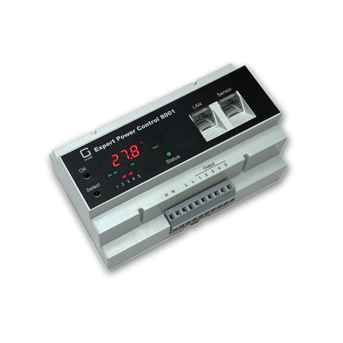 Gude DI/O-Modul (Ethernet) – 230 V, 5× Relais, Hutschiene – Mehrfarbig – 8001-1 EPC NET