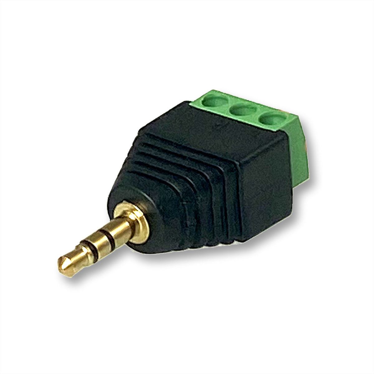 Gude 7960 Adapter 3,5 mm Klinkenstecker zu 3-poliger Schraubklemme – für Sequencer 8112-1-4, schwarz