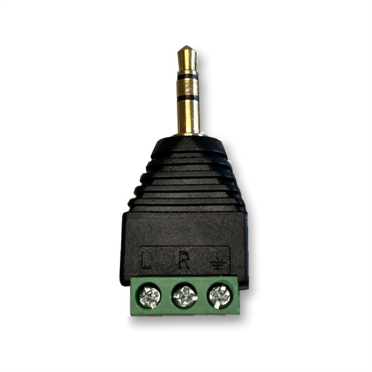 Gude 7960 Adapter 3,5 mm Klinkenstecker zu 3-poliger Schraubklemme – für Sequencer 8112-1-4, schwarz