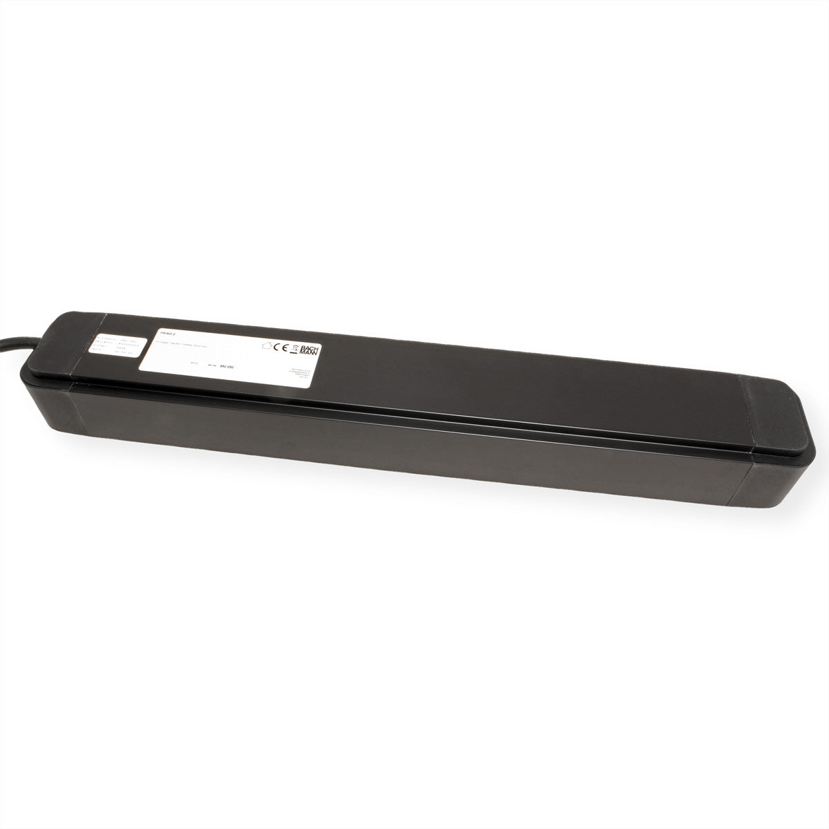 Bachmann Steckdosenleiste, 6×UTE, mit Schalter, 2 m, IP40, Eingang CEE 7/7 – Schwarz