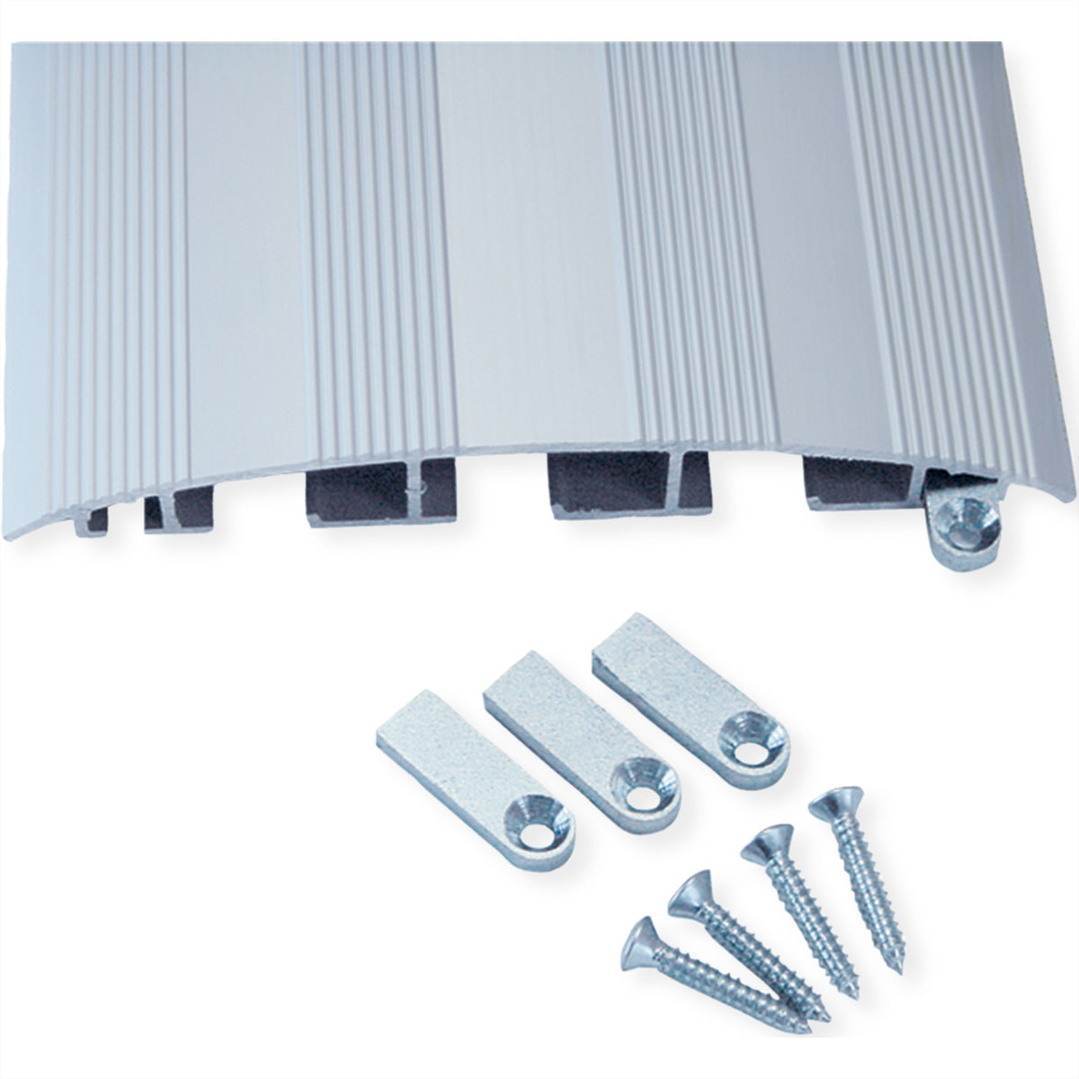 Bachmann CABLE BRIDGE Befestigungsset – 30×600×10 mm – Stahl verzinkt – Grau, 4 Stk., für CABLE BRIDGE