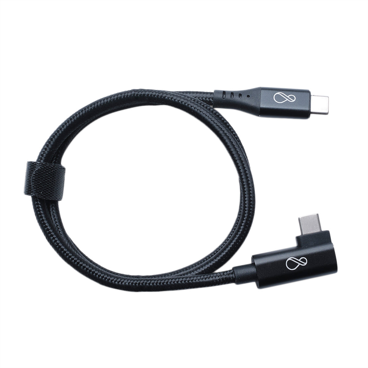 Bachmann USB-C auf USB-C Kabel – USB 3.2 – 0,7 m – PD 100 W – Abgewinkelt – Schwarz
