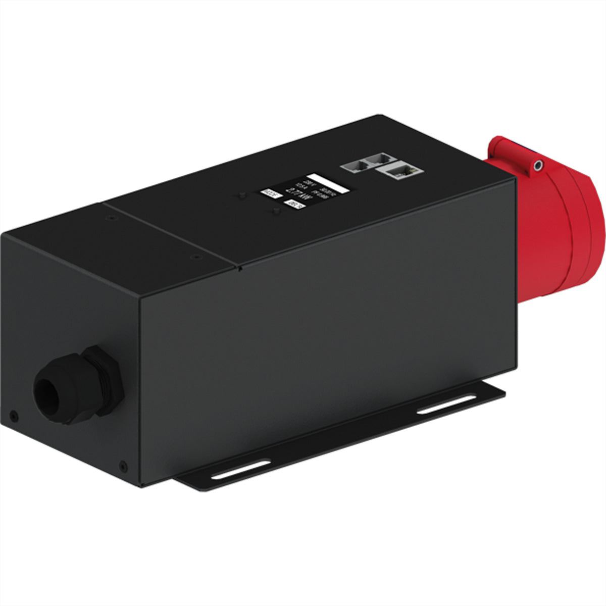 Bachmann BlueNet Steckdosenleiste, 1×CEE 16-5, Klemmblock, Messfunktion, Webserver 10/100 Mbit – schwarz