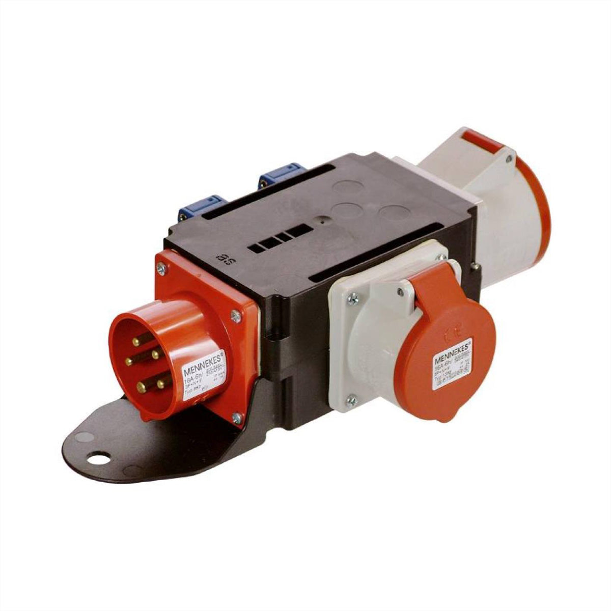 Bachmann Steckdosenleiste (1×CEE 32-5 + 1×CEE 16-5 + 2×T13), Eingang CEE 16-5, Sicherheitsklappdeckel, IP44