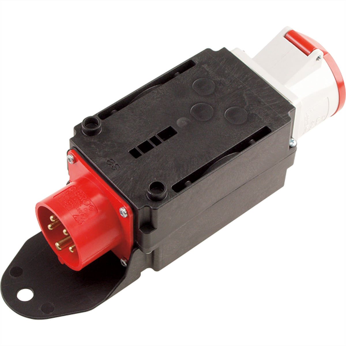 Bachmann Adapterkabel CEE 16-5 zu CEE 32-5, 1,5 m, IP44, 5×1,5 mm² – Schwarz/Rot