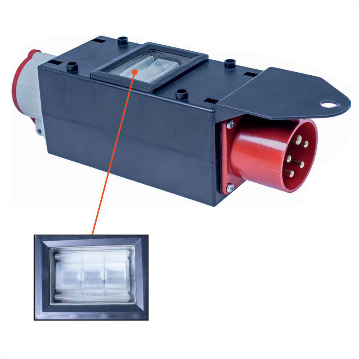 Bachmann Adapterkabel, 1×CEE 16-5, IP44, Eingang CEE 32-5, Sicherungsautomat C16 A (3-polig), bis 11 kW