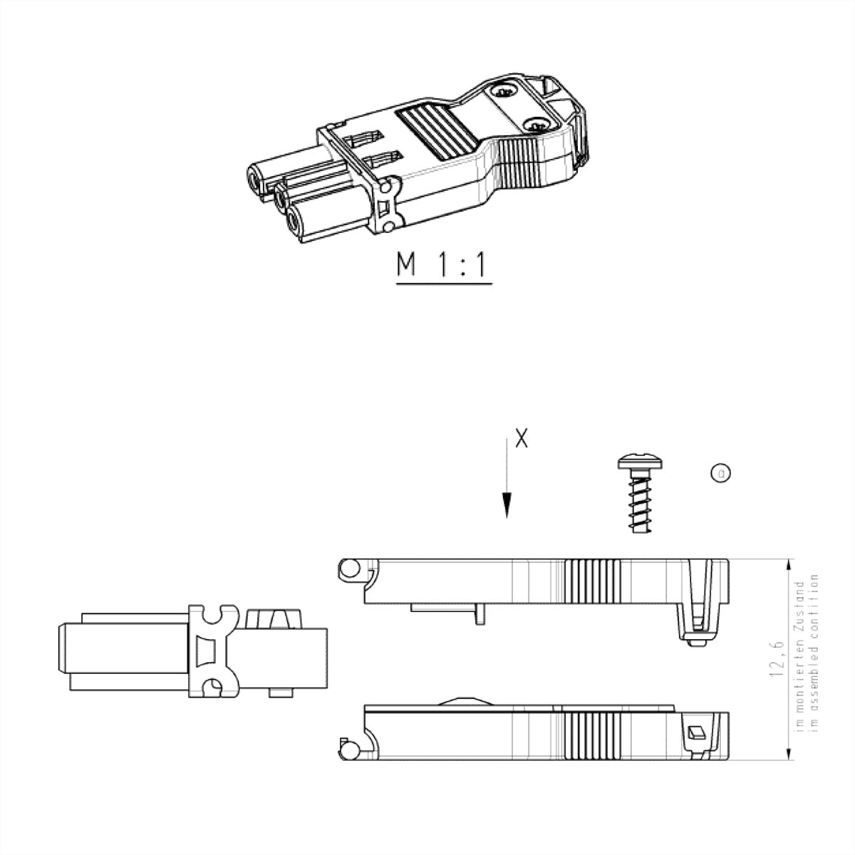 Bachmann Adapterkabel, GST18/3 – Weiss