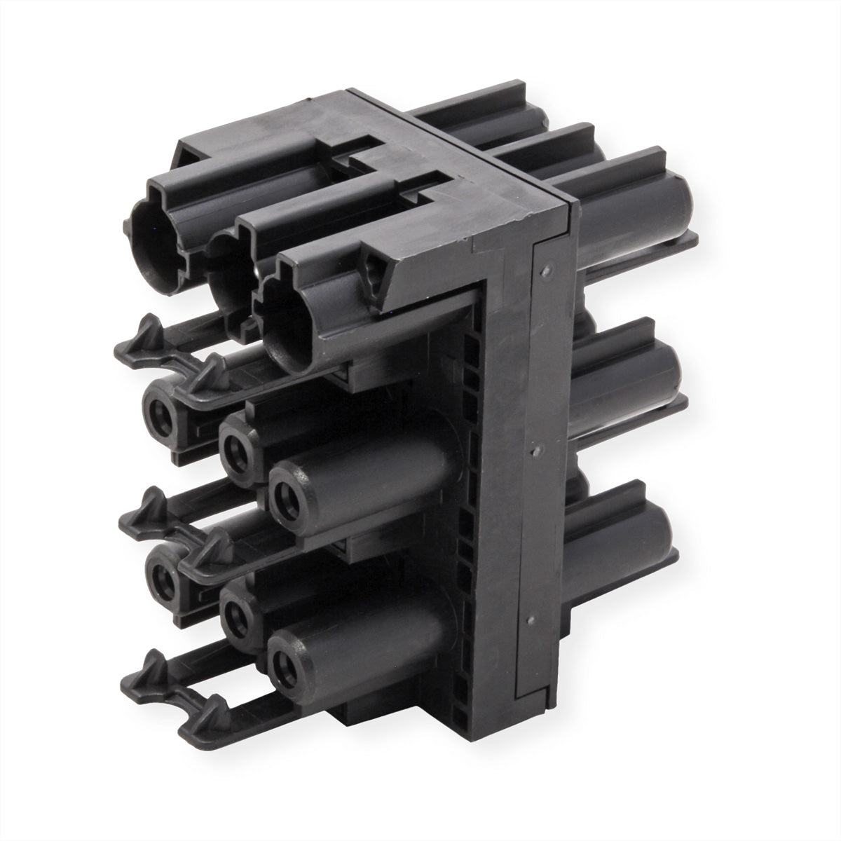 Bachmann Steckdosenleiste (1×Eingang GST18 3-polig + 5×GST18 3-polig), 20 A 250 V, Befestigung – schwarz