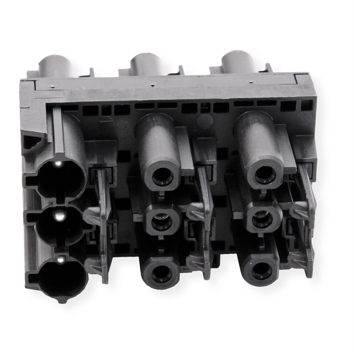 Bachmann Steckdosenleiste (1×Eingang GST18 3-polig + 5×GST18 3-polig), 20 A 250 V, Befestigung – schwarz