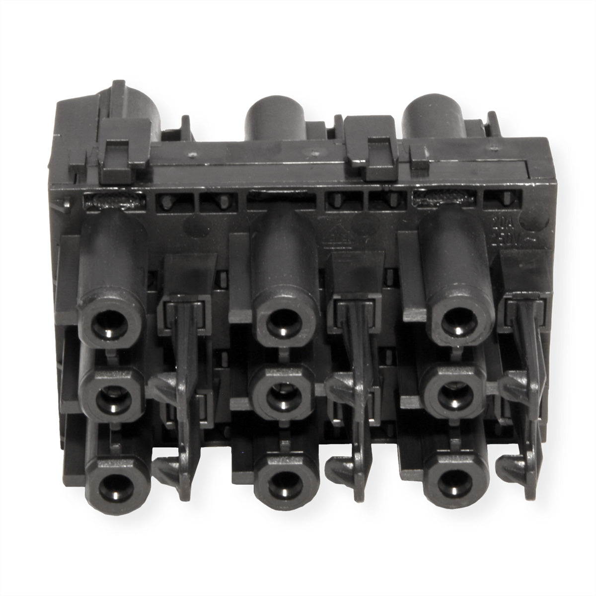 Bachmann Steckdosenleiste (1×Eingang GST18 3-polig + 5×GST18 3-polig), 20 A 250 V, Befestigung – schwarz