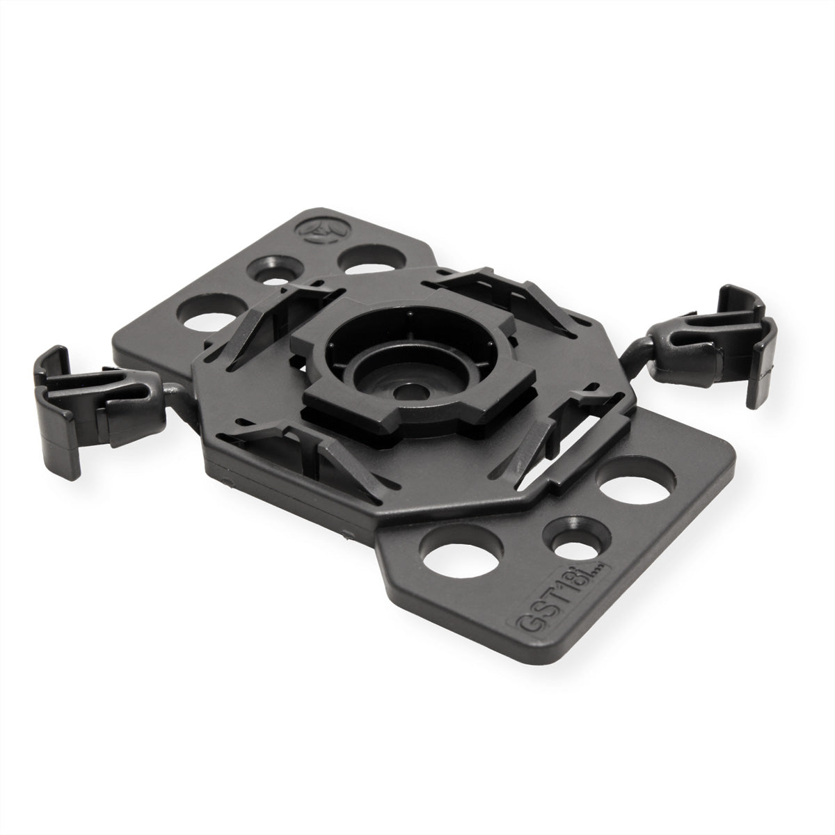 Bachmann Tragplatte, Befestigung für Schrauben & Kabelrinnen, 55×60×5 mm – für GST18 Verteiler – schwarz