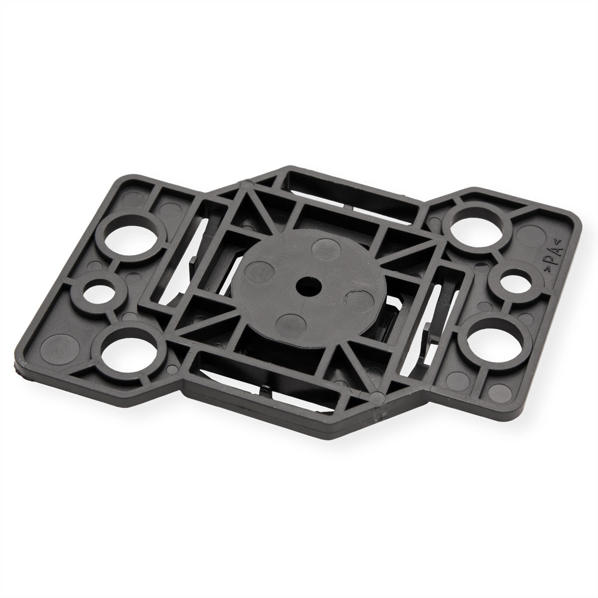 Bachmann Tragplatte, Befestigung für Schrauben & Kabelrinnen, 55×60×5 mm – für GST18 Verteiler – schwarz