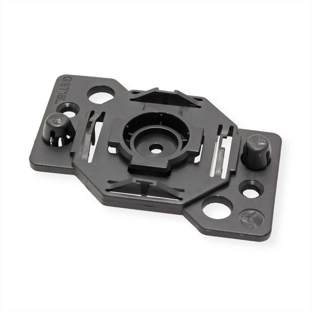 Bachmann Tragplatte, Befestigung für Schrauben & Kabelrinnen, 55×60×5 mm – für GST18 Verteiler – schwarz