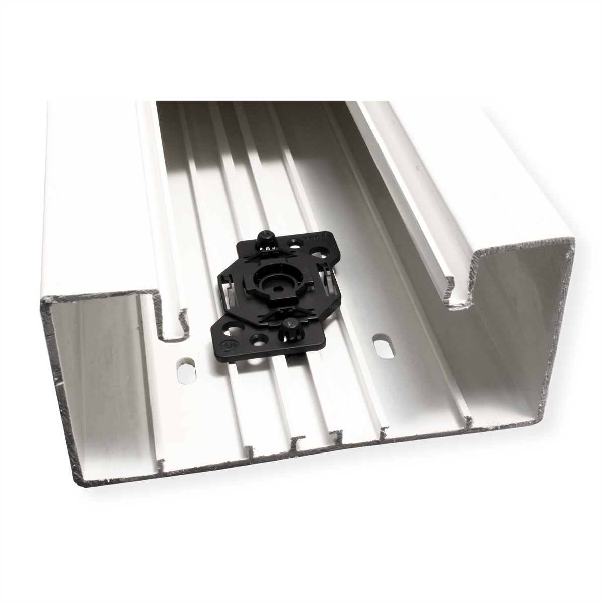 Bachmann Tragplatte, Befestigung für Schrauben & Kabelrinnen, 55×60×5 mm – für GST18 Verteiler – schwarz