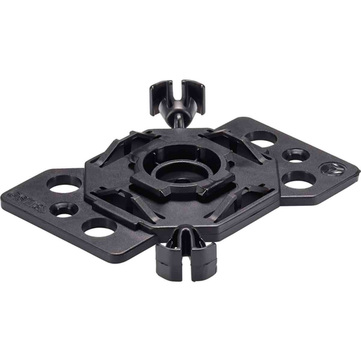 Bachmann Tragplatte, Befestigung für Schrauben & Kabelrinnen, 55×60×5 mm – für GST18 Verteiler – schwarz