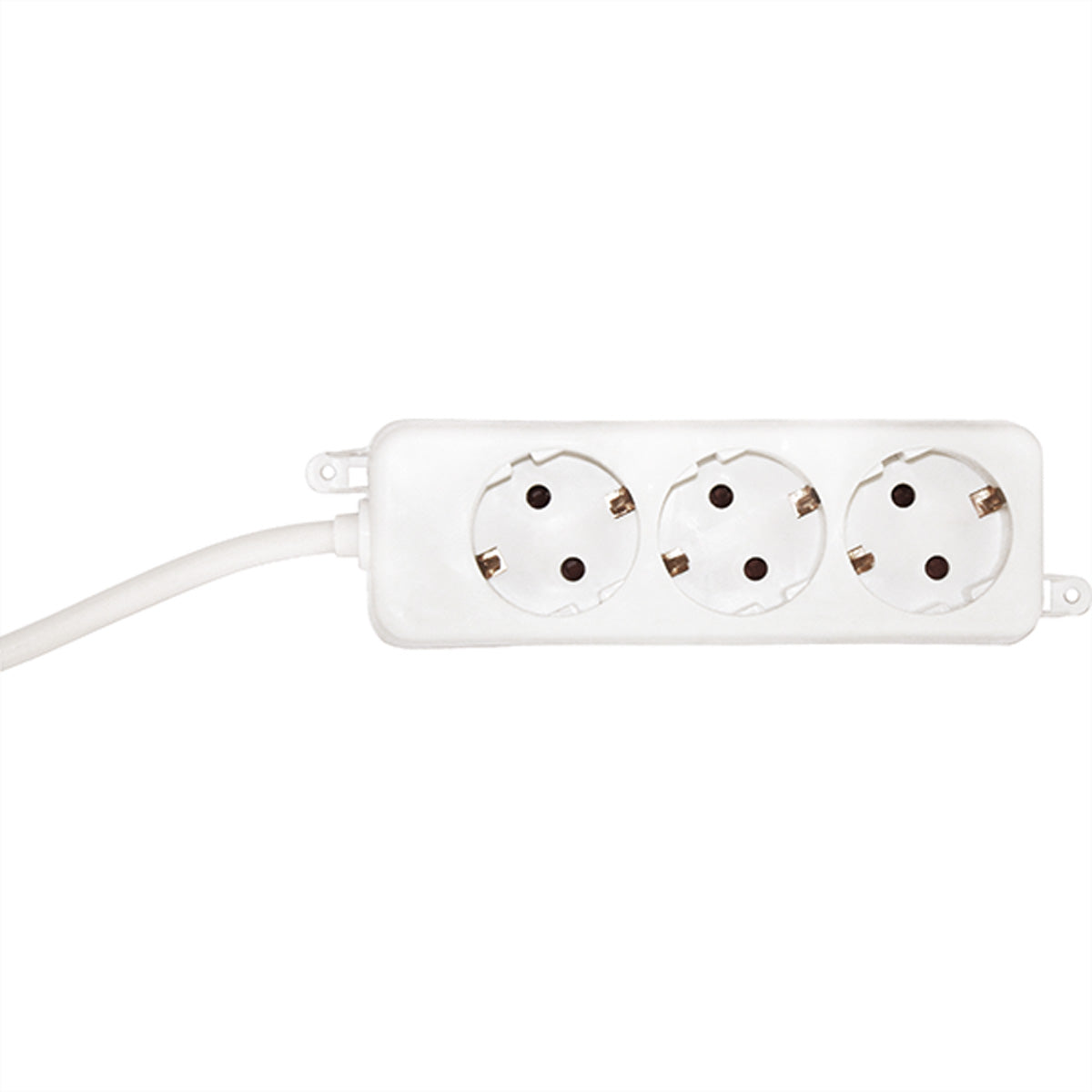Bachmann SELLY – Steckdosenleiste, 3× Schuko (Typ F), 3 m, Stecker mit Schutzkontakt-Winkelstecker