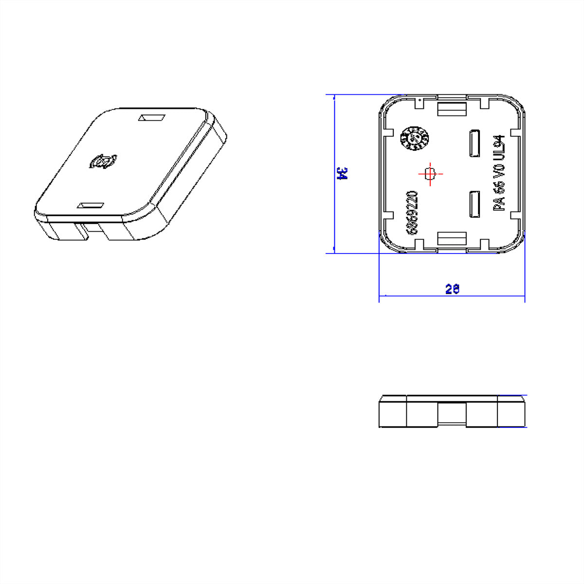 Bachmann C19 Verschlusskappen, 10 Stk., inkl. Entriegelungswerkzeug, 120×70×25 mm – schwarz