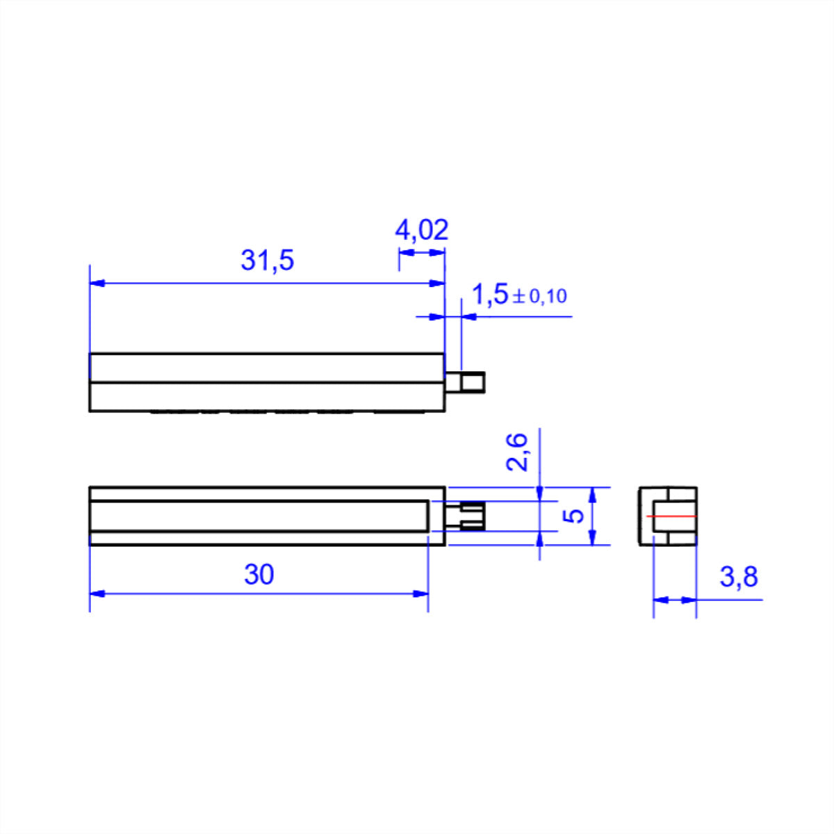 Bachmann Entriegelungswerkzeug, 3er-Pack, 35×5×5 mm – für C13/C19-Verschlusskappen – Schwarz