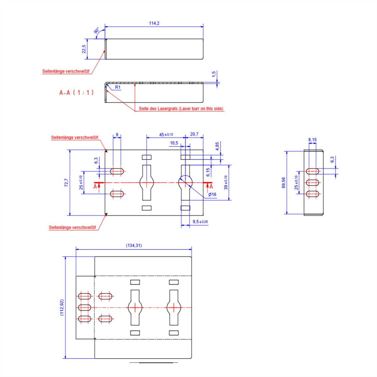 Bachmann BlueNet – Universalbefestigung, 2× Haltewinkel, Edelstahl, Doppelaufnahme