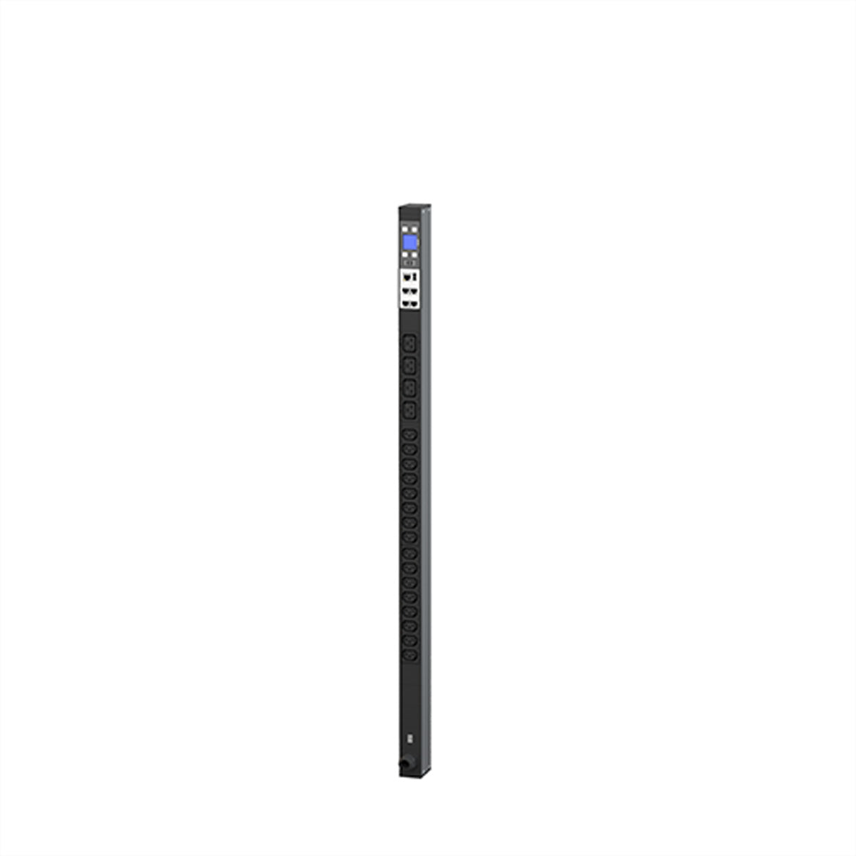 Bachmann Rack-PDU Metered, 1-phasig 3,7 kW, (16×C13 + 4×C19), Eingang CEE 16 A, 3 m – schwarz