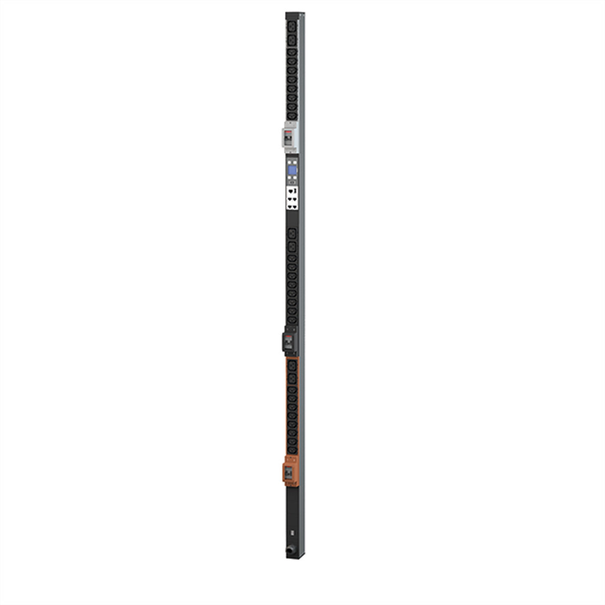 Bachmann Rack-PDU BN3000 Slave – 24× IEC C13, 6× IEC C19, CEE 32A (3P+N+PE, rot), 400 V, 3 m, Messfunktion