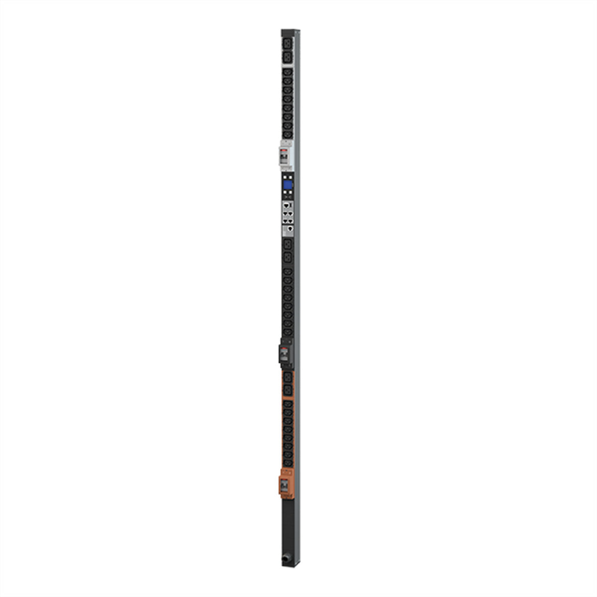 Bachmann BN7000 Rack-PDU (24×C13 + 6×C19), geschaltet, 3-phasig 32 A 400 V, 3 m, Eingang CEE 32-3 – schwarz