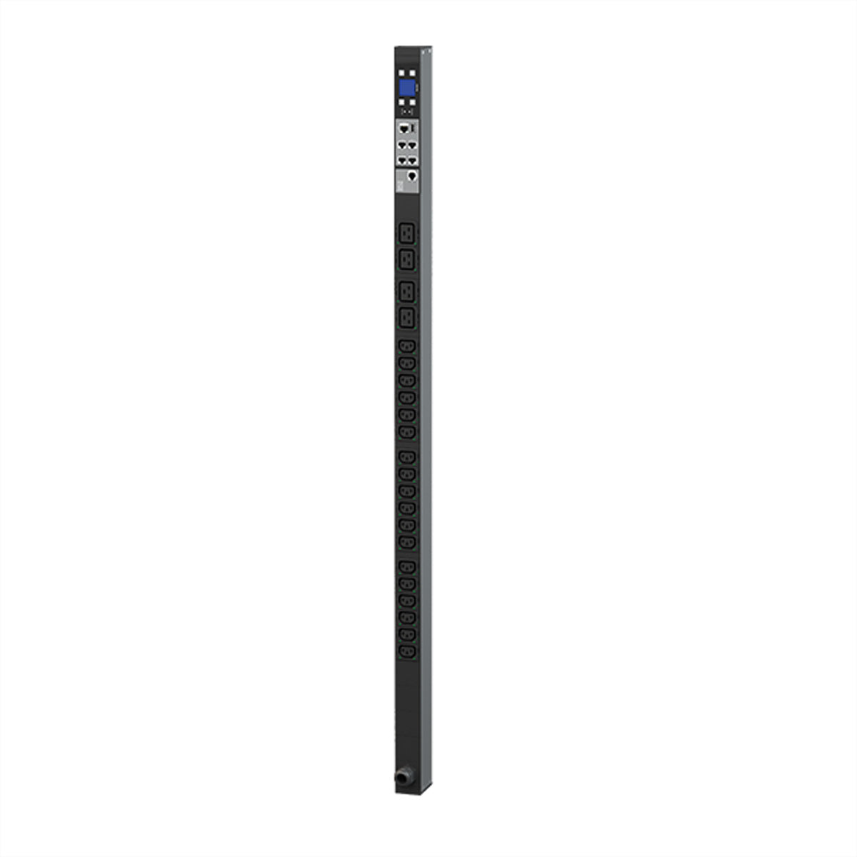 Bachmann BN7500 – Rack-PDU pro Ausgang messbar, einphasig, 18× IEC C13 + 4× IEC C19, 16 A, Stecker CEE 16A