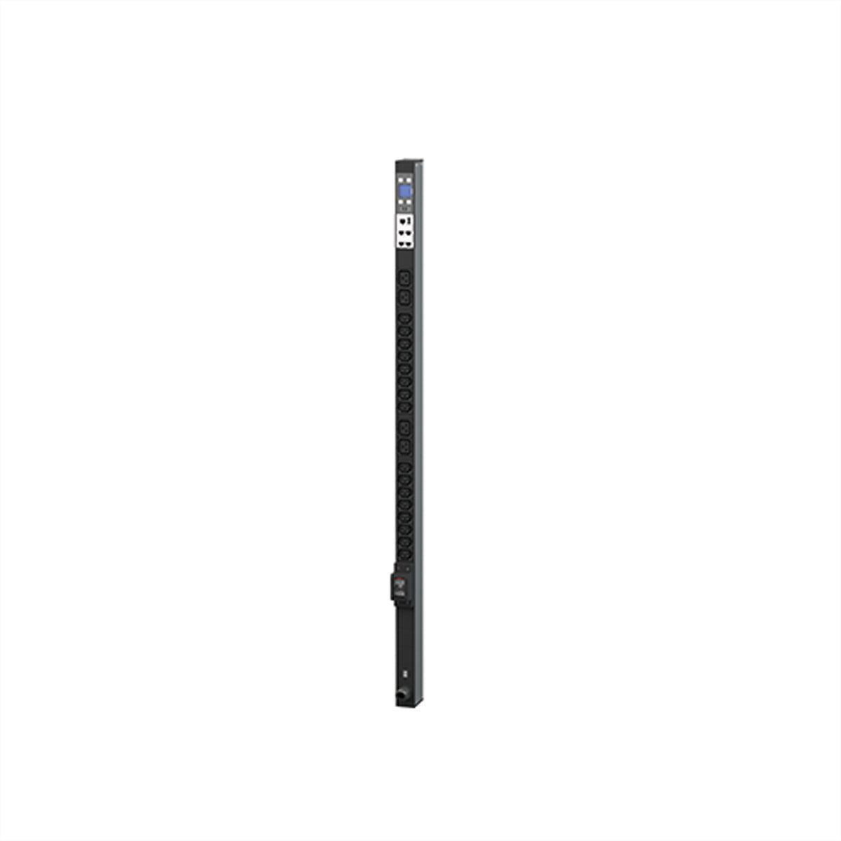 Bachmann Rack-PDU pro Ausgang gemessen, 0U vertikal, 3-phasig 32 A 400 V, (16×C13 + 4×C19), 3 m – schwarz