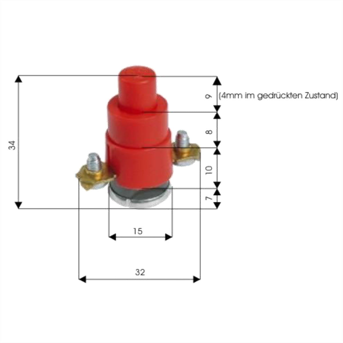 Bachmann Thermoschutzschalter 1-polig – 250 V – Rot