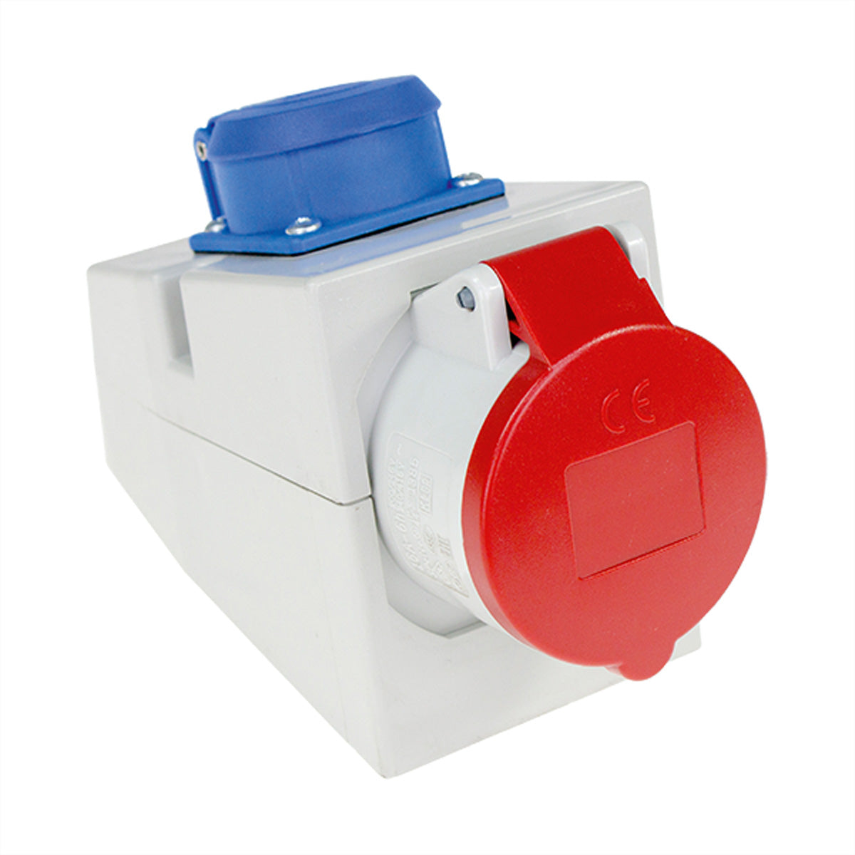 Bachmann Steckdosenleiste (1×IEC309 5P 400 V + 1×T13 230 V 16 A), IP44, 125×175×80 mm – grau