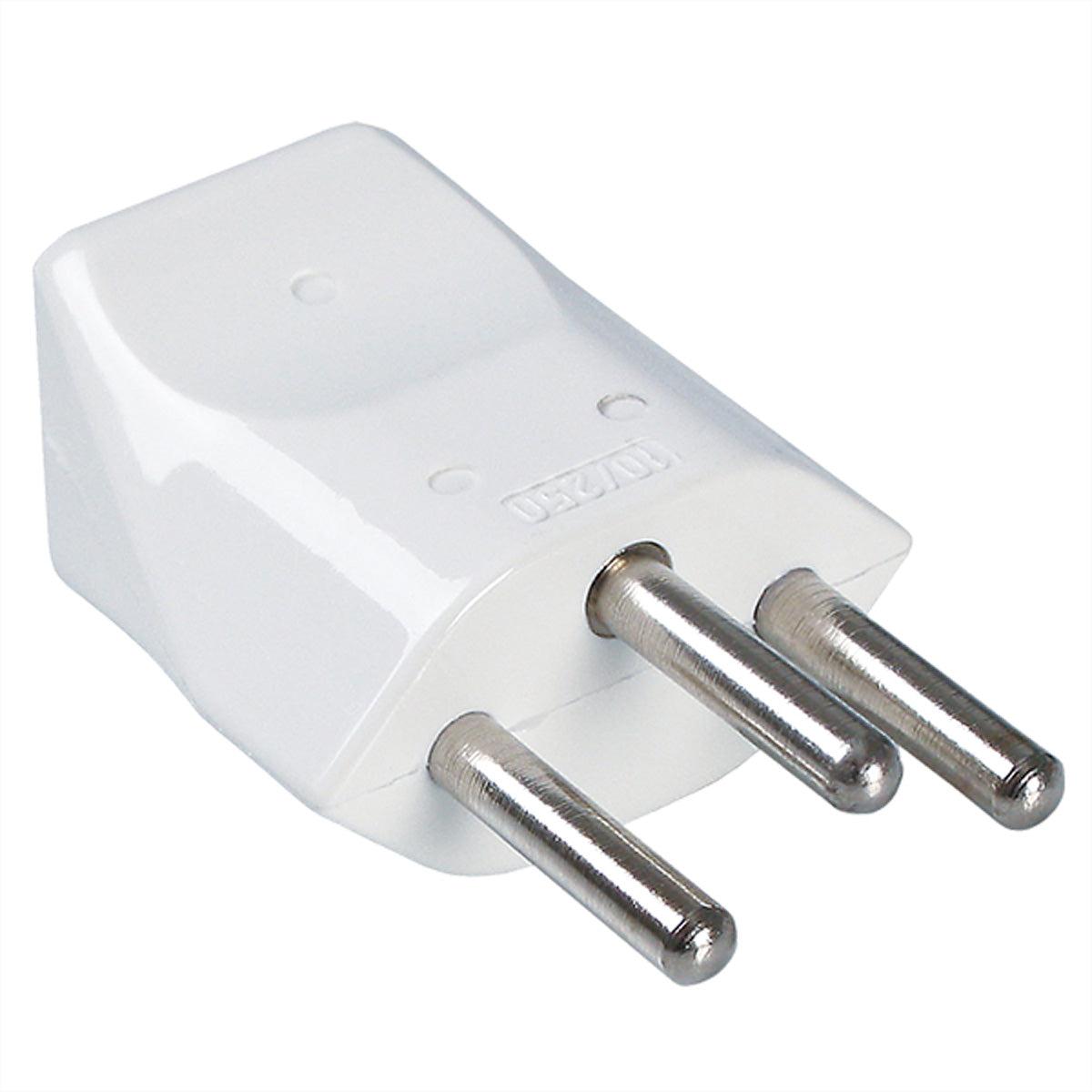 Bachmann Schutzkontaktstecker, Stecker T12, 10 A 250 V, Thermoplast, 55×36×22 mm – weiss