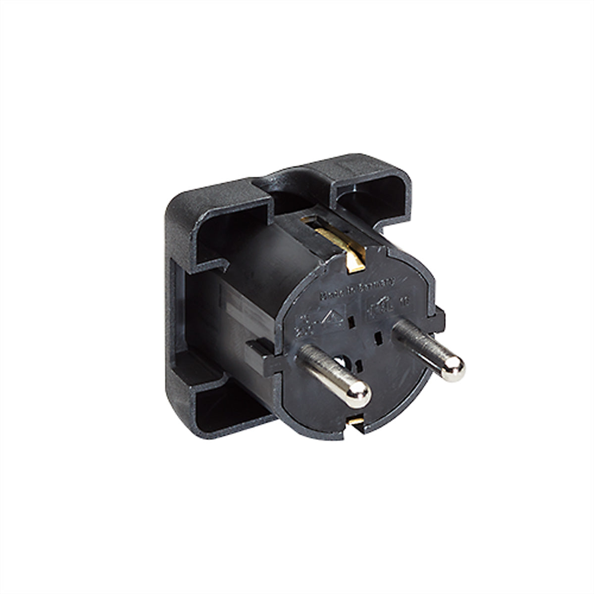 Bachmann Montagestecker, 2P+E, montierbar, 52×44×44 mm – schwarz