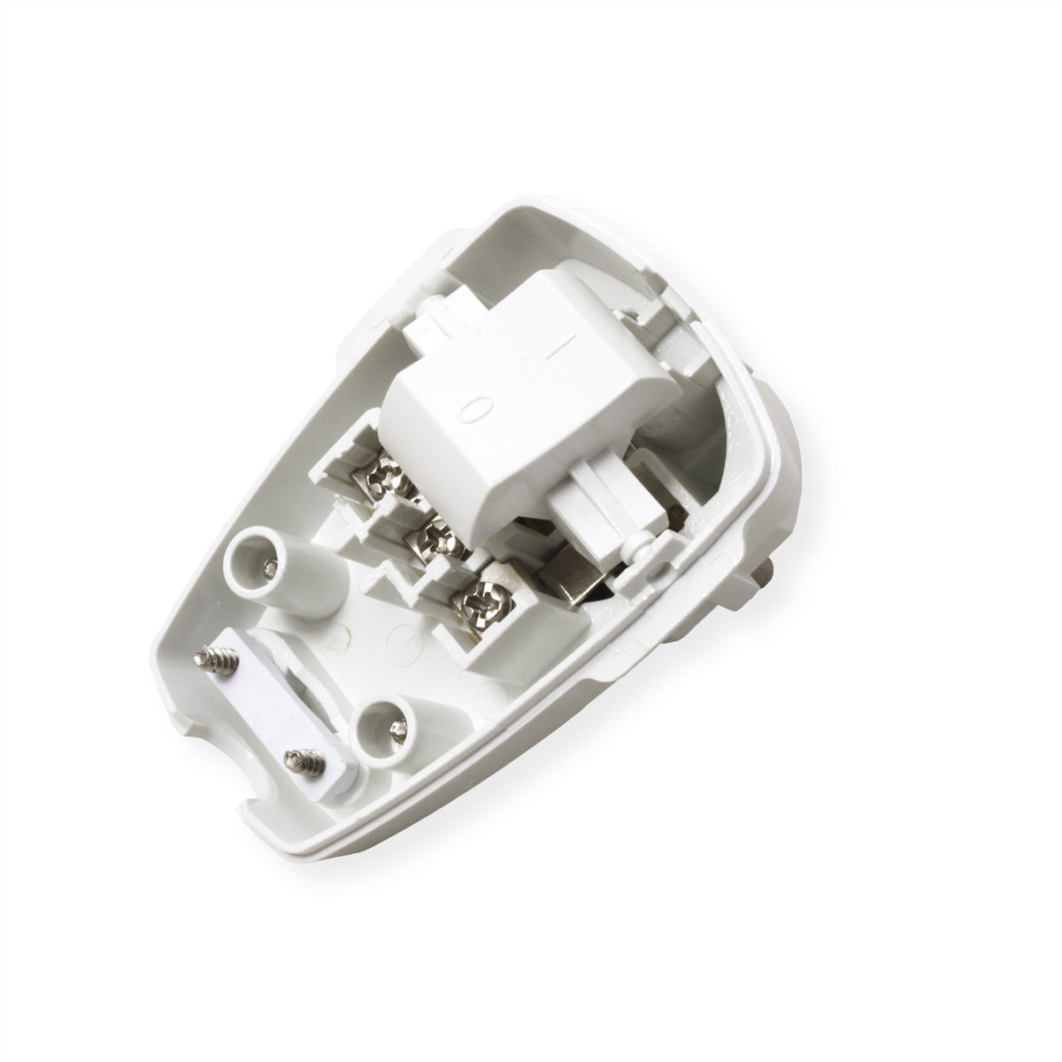 Bachmann Steckdosenleiste mit 2-poligem Wippschalter, Schuko (Typ F) 250 V 16 A, 75×62×45 mm – weiss