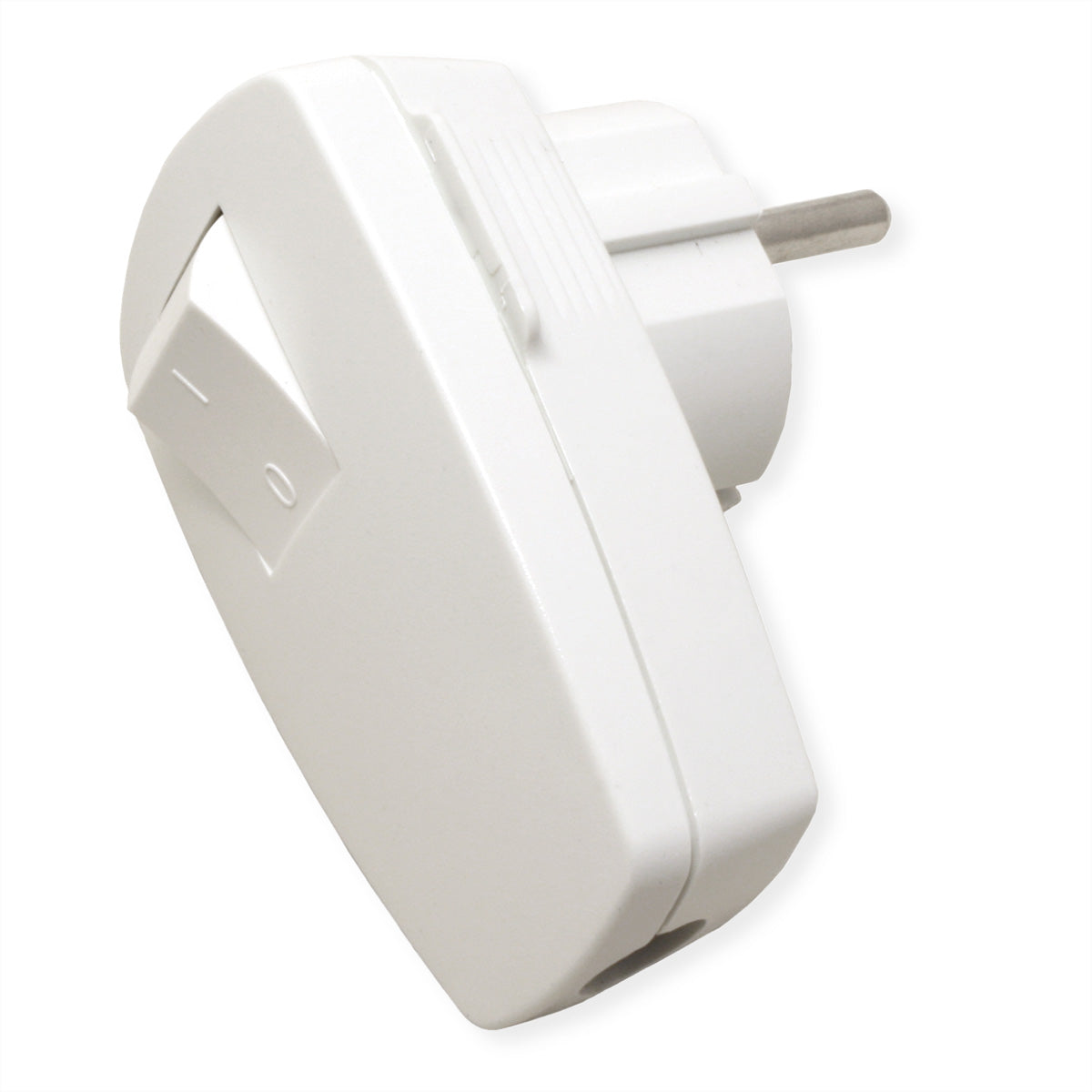 Bachmann Steckdosenleiste mit 2-poligem Wippschalter, Schuko (Typ F) 250 V 16 A, 75×62×45 mm – weiss