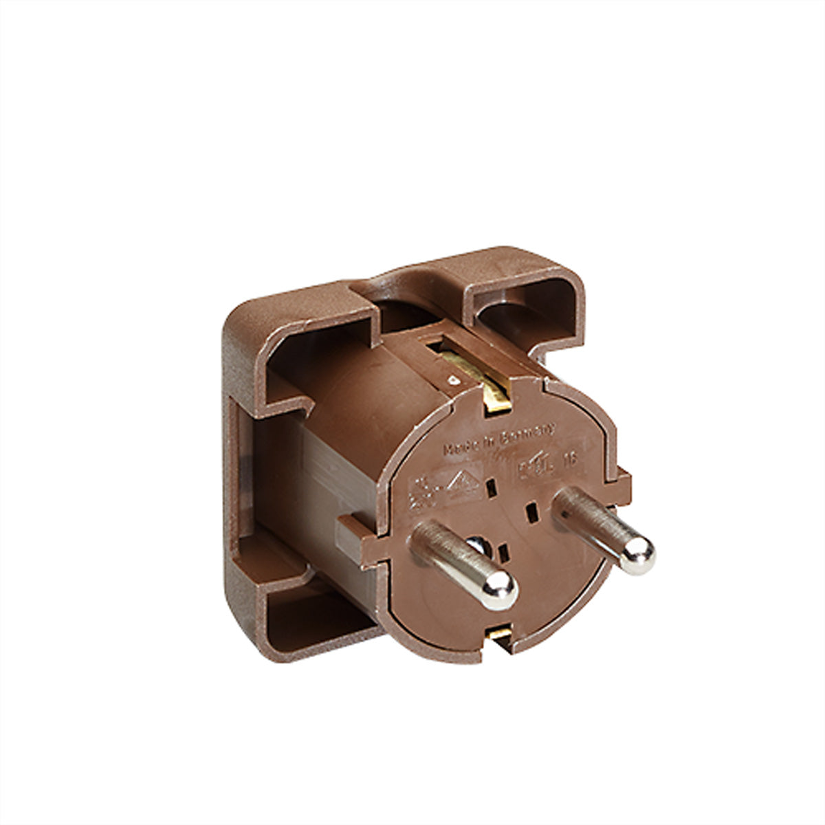 Bachmann Montagestecker, 2P+E, montierbar, 44×44×52 mm – braun