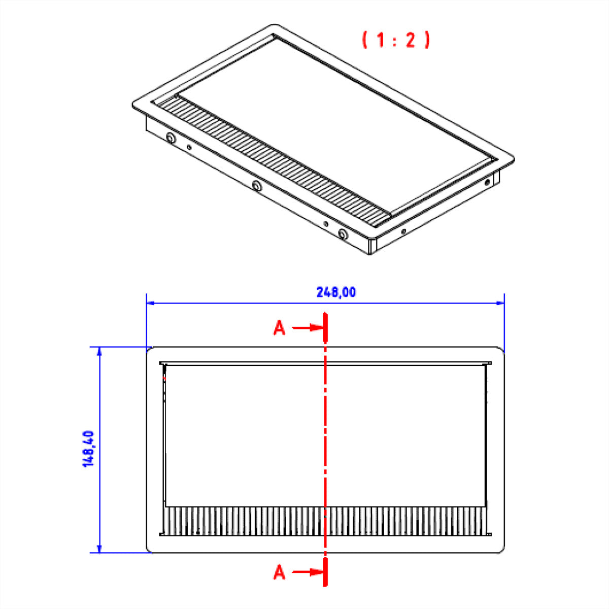 Bachmann CONI COVER Einbaurahmen, Einbau, 320×220×125 mm – weiss