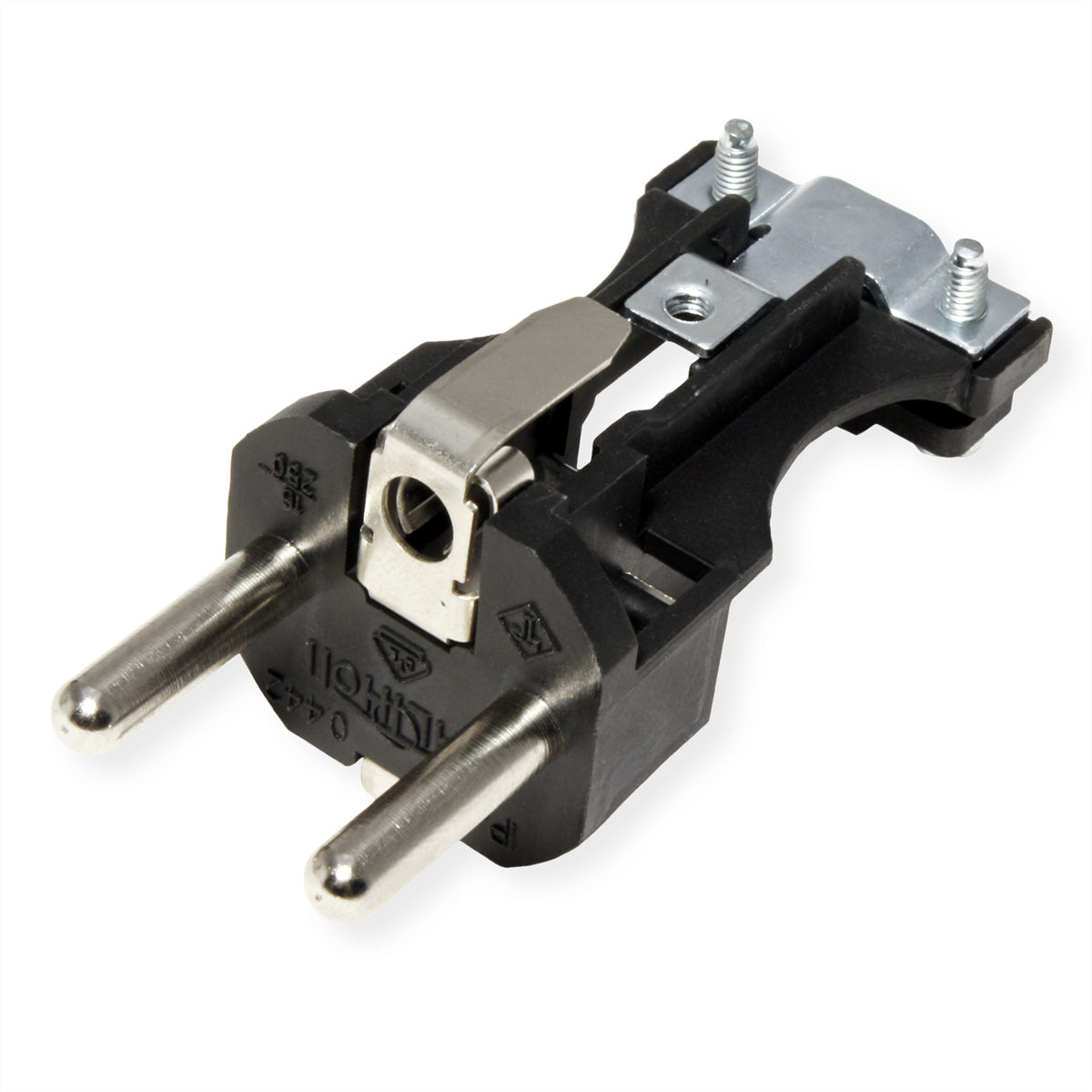 Bachmann Montagestecker, IP44, französisches System, Vollgummi, H07RN-F bis 3×2,5 mm² – schwarz