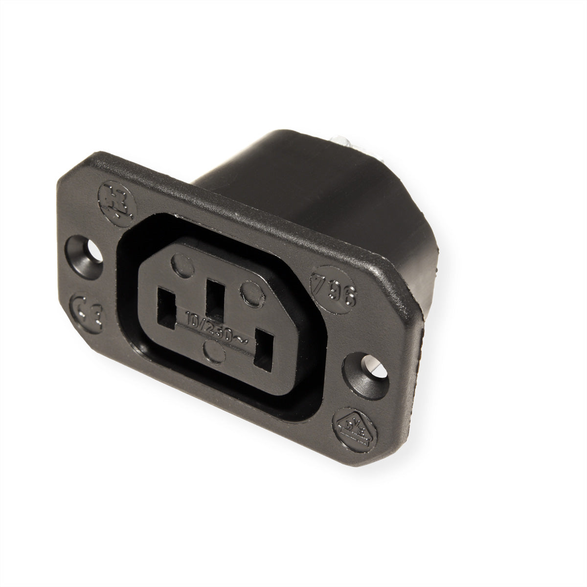 Bachmann Kaltgerätedose, 1×C13, 19 A 250 V, 50×28×34 mm – schwarz