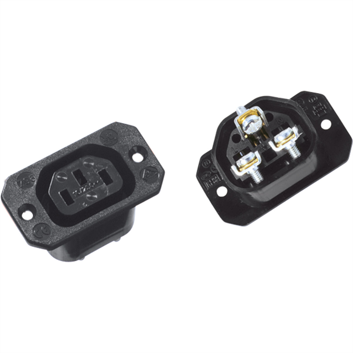 Bachmann Kaltgerätedose, 1×C13, 19 A 250 V, 50×28×34 mm – schwarz