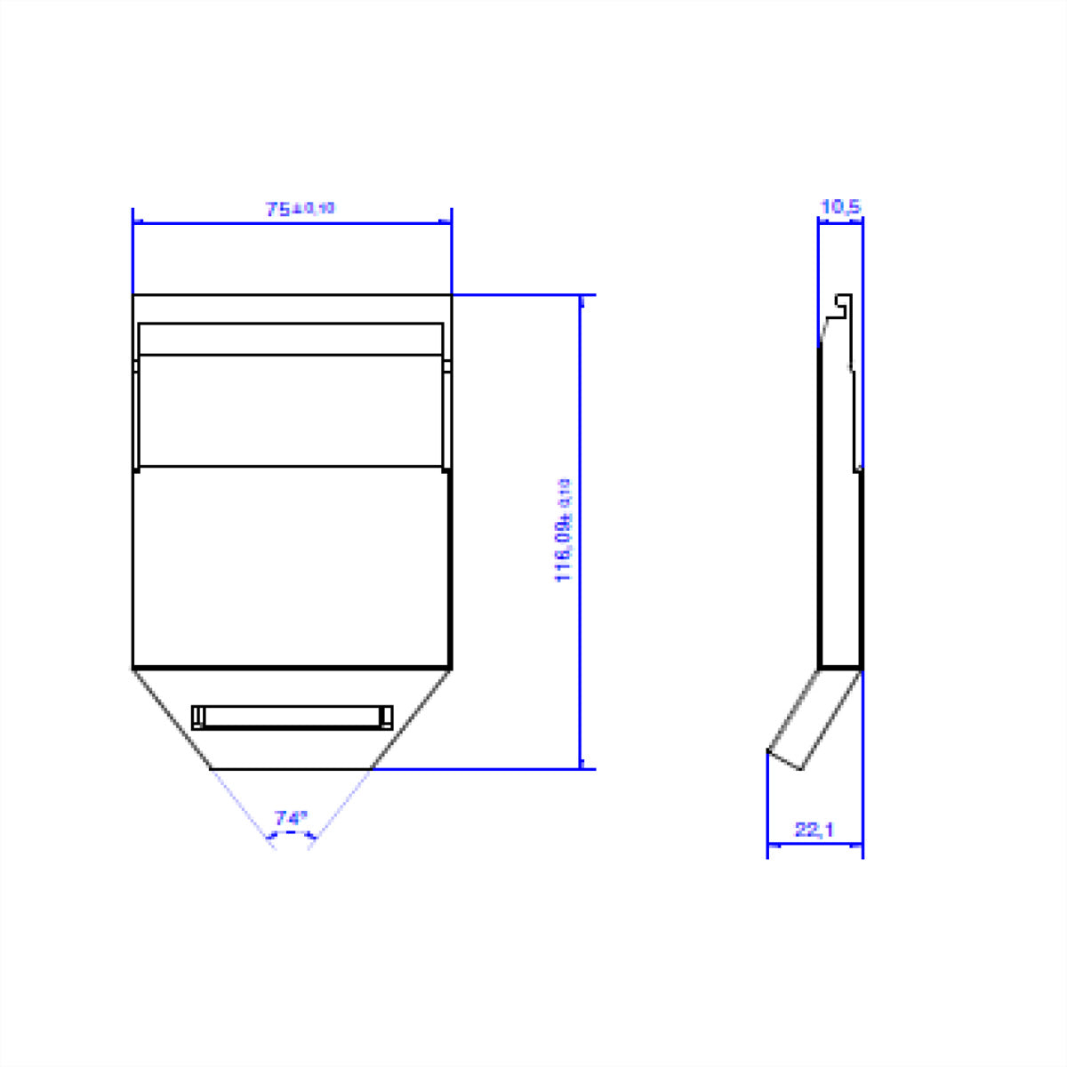 Bachmann DESK2 Kabelabdeckung, 150×100×30 mm, Kunststoff – schwarz