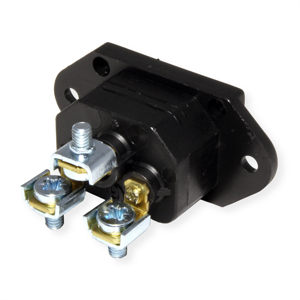 Bachmann Montagestecker, IEC320 C15A/C16A, 155°C, Schraubanschlüsse, 35×22×48 mm – Schwarz
