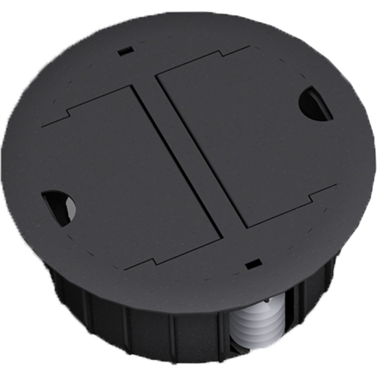Bachmann Kabeldurchlass – 130×130×65 mm – PA6 – Schwarz, für Hohlböden